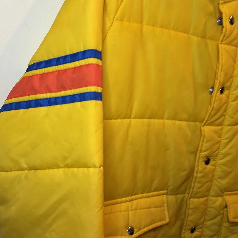vintage Carrera Yellow racing team jacket mens varsity Porsche auto fashion L
